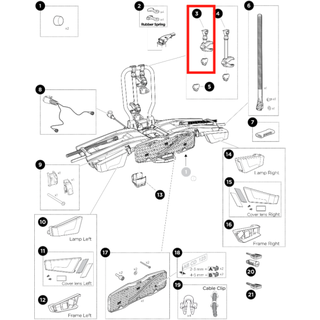 Thule Bike Arm - Short 122mm w/o Lock