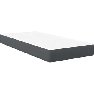 Bettmatratze mit Matratze Grau 90 x 200 cm Stoff - Grau