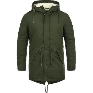Wintermantel SOLID "Winterjacke SDDarnell", Herren, Gr. XL, grün (rosin), Obermaterial: 100% Baumwolle CO., Mäntel Wintermantel