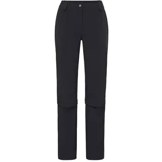 VAUDE Women's Farley Stretch ZO Capri Pants – Wanderhose Damen mit Zip-Off-Funktion zur 3/4 Hose, Damen Caprihose mit elastischem Material & schnelltrocknend - Black, 42 Lang
