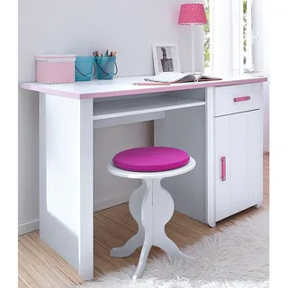 Parisot Kinderschreibtisch Biotiful 120 x 60 cm weiß rosa