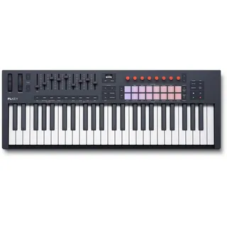Novation FLkey 2 49 USB-MIDI-Controller-Keyboard | USB-C, 49 halbgewichtete Tasten, 16 Pads, Fader, 8 Encoder, Pitch-/Mod-Räder, OLED-Display, Scale Mode, Zones, MIDI-Ausgang