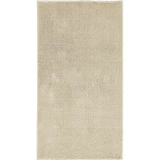 andiamo Teppich Arezzo waschbar Wohnzimmer Esszimmer pflegeleichter eleganter gemütlicher Wohnzimmerteppich Fellteppich einfarbig 80 x 200 cm Creme