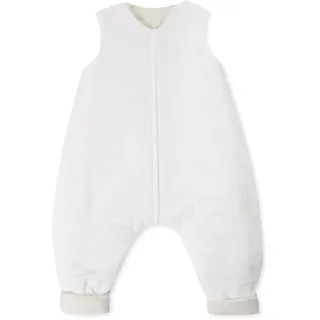 Julius Zöllner Schlafoverall Jumper gefüttert Musselin, warme Füllung 2,5 TOG, waschbar bei 40°C, Made in Germany, Oeko TEX Standard 100, Ivory, Gr. 80
