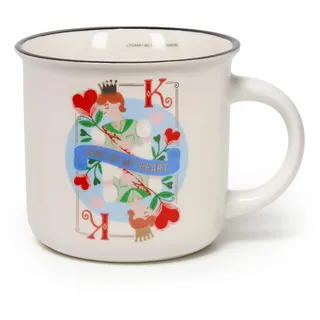 Legami - Cappuccinotasse, King Thema, New Bone China Porzellan, Take a Break Collection, Fassungsvermögen 350 ml, spülmaschinenfest