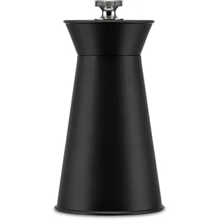 Alessi "PEPE LE MOCO" Pfeffermühle mit Knopf zur Regulierung des Mahlgrades aus Edelstahl schwarz