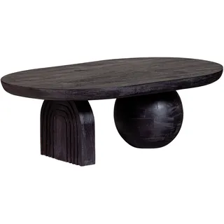 Woood Couchtisch »Steppe« aus Mangoholz, große Tischplatte, H 38 cm x B 110 cm x T 72 cm, schwarz