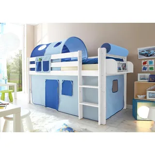 Ticaa Hochbett »Malte« mit Rollrost und in verschiedenen Ausführungen wahlweise mit Matratze, blau