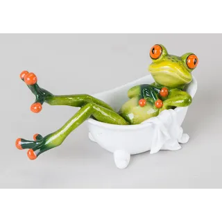 formano Dekoration Frosch in der Badewanne, hellgrün, 14 cm