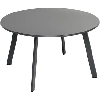 Dehner Kaffeetisch Lian, ca. Ø 70 cm, Höhe ca. 40 cm, Stahl, pulverbeschichtet, grau