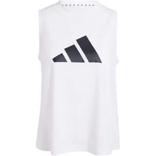 Adidas Damen Train Essentials Big Performance Logo Training Tank Top Tanktop, White/Black, M