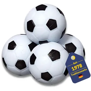 BEST SPORTING Kickerbälle I Tischkicker-Ersatzbälle 36 mm I 4 hochwertige Kickertisch-Bälle im Set I Tischfussball Profi Bälle im klassischen weiß schwarzen Design I Ersatzbälle Set