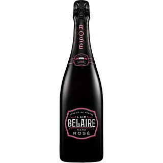 LUC BELAIRE Rare Rosé, französischer Schaumwein aus 3 klassischen Rebsorten, 12,5 % Vol, Cuvée mit Aromen von roten Früchten & Kirschblüte, 0,75 l