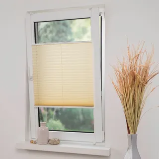 Liedeco Plissee »Klemmfix-Plissee verspannt« Lichtschutz ohne Bohren verspannt, beige