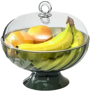 Obstkorb Mit Fliegenschutz Insektenschutz, obstschale modern, obstkorb mit deckel, obst abdeckung gegen fruchtfliegen,Plastik obst aufbewahrung Decorative Vintage Fruit Basket (D, obstkorb mit deckel)