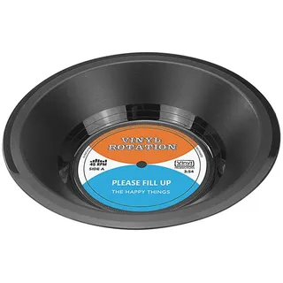 LUOEM Retro Vinyl Schüssel Obstschale Original Schallplatte Design Stilvolle Aufbewahrung Für Musikliebhaber Geschenkidee Für Retro-fans