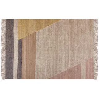 Beliani Kurzflor-Teppich Samlar 230/160 cm , Braun , Naturmaterialen , Grafikmuster , Rechteckig , 160x230 cm , Teppiche und Böden, Teppiche, Orientteppiche