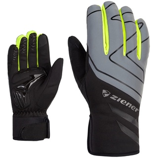 Ziener DALY Fahrradhandschuhe, Winter |wasserdicht, Soft-Shell, gepolstert, Black.Poison Yellow, 10