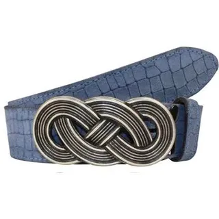 rettungsring gürtel Damengürtel Leder blau 80