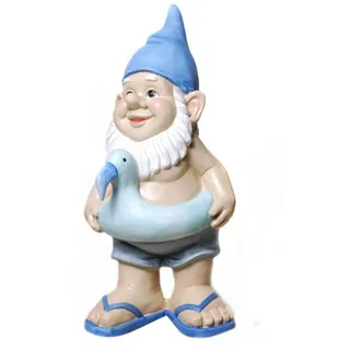 Udo Schmidt Niedlicher Badezwerg - Deko für Innen und Außen handbemalt Polyresin Gartenzwerg