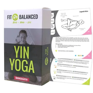 FIT BALANCED Yin Yoga Übungskarten, sanftes Yoga, für Anfänger und Fortgeschrittene, mit 70 Yogaübungen, Yogabox (in Neuer Verpackung)