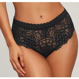 LASCANA Slip "Cara" aus dezent transparenter Spitze, anteilig aus recyceltem Material, schwarz