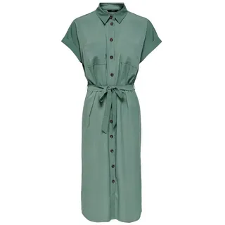 Only Hemdblusenkleid Unifarben Grün 34