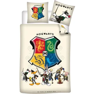 Aymax Bettwäsche Set Hogwarts Looney Tunes 135 x 200cm