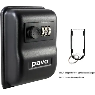 Pavo pavo, Schlüsseltresor + Schlüsselschrank, Deluxe Schlüsselkasten grau, Zahlenschloss,