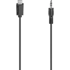 Bild von Audio-Kabel, USB-C-Stecker - 3,5-mm-Klinken-Stecker, Stereo, 0,75 m 3.5mm USB, Typ-C Schwarz