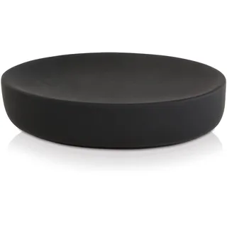 Möve Black Velvet Seifenschale beschichtete Keramik, Black