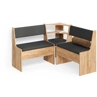 livinity® Esszimmer-Eckbank Tiberio Goldkraft Eiche 120 x 120 cm