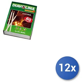 12x Crazystock selected Fiammiferi 60 Bastoncini Feueranzünder Schwarz
