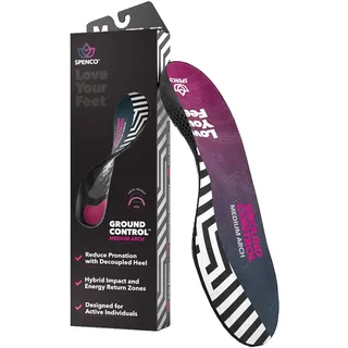 Spenco Ground Control Medium Arch Black LG (Men's 10-11, Women's 11-12)
