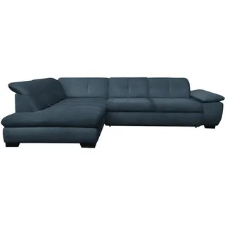 Xora Ecksofa , Blau , Metall , Ottomane links, L-Form , 313x242 cm , Typenauswahl, Fußauswahl, Stoffauswahl, Sitzqualitäten, seitenverkehrt erhältlich, Bettfunktion erhältlich, Hocker erhältlich , Wohnzimmer, Sofas & Couches, Wohnlandschaften, Ecksofas