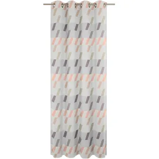 Vorhang WIRTH "Bray" Gr. 1, rosa (rosé), B:132cm H:145cm, Jacquard, Baumwolle, Polyester, Gardinen, Vorhang