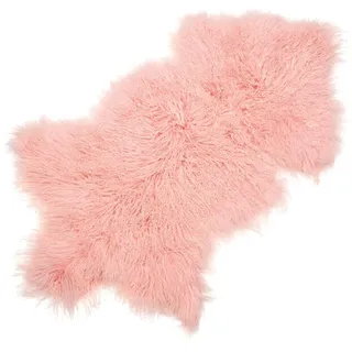 Sitzauflage Tibet-Lammfell rosa, 5x90x55 cm