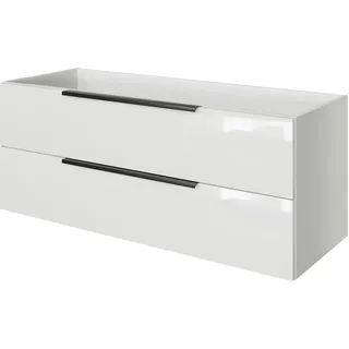 Pelipal Unterschrank für Doppel-Waschtisch Quantum 07 Schneeweiß Glanz 120 cm