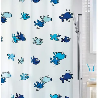 Spirella Duschvorhang Hugo 180 x 200 cm blau