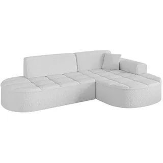 altdecor Ecksofa Ottomane Rechts TARO-L1 - 243x171x79,5 cm Weiß