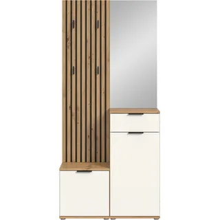 HBZ Xora Garderobe Garderobenschrank 88x195x35 cm Weiß