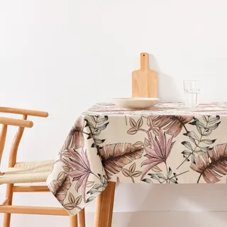 Belum 0120-314 Tischdecke, schmutzabweisend, Größe 100 x 80 cm, extraweich, Mehrfarbig, gewebt, 100% Bio-Baumwolle, Modell