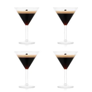 Bodum OKTETT 11928-10SSA Martini-Gläser, 0,18 l, 4 Stück, aus langlebigem Kunststoff