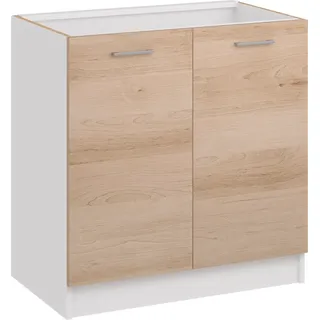 Roe Furniture | Küchenunterschrank 80 cm - Eiche Artisan - Braun - Platzsparend und Vielseitig - Ohne Arbeitsplatte - Unterschränke Küche - D80 - Braun