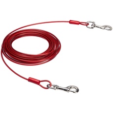 Amazon Basics - Cable para atar perros, hasta 56 kg, 9,1 m, Rot