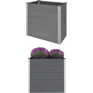 Garten-Hochbeet WPC 100 x 50 x 91 cm Grau - Grau