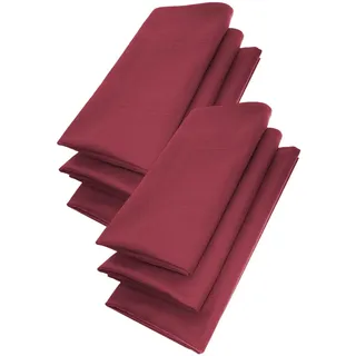 Gariella - 6er Set Stoffservietten mit Muster, Farbe: Weinrot/Bordeaux, Mundservietten, Mundtuch, 100% Baumwolle, Größe: ca. 45 x 45 cm, waschmaschinenfest, vierseitig eingesäumt