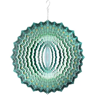 Navaris Windspiel für Draußen - Ø30cm Garten Windspiel hängend - Windrad aus Metall - Windspinner Gartendeko aus Edelstahl - Verschiedene Designs