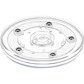 Acryl Drehteller, Kleine Lazy Susan, transparenter Plattenteller mit Kugellager, drehbares Vorratsregal, für Küche, Gewürze, Kuchen, Obst, Esszimmer und Schrank, für Ordnung und Aufbewahrung zu Hause