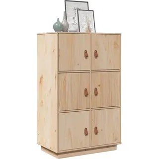 vidaXL Highboard 67x40x108,5 cm Massivholz Kiefer - Braun